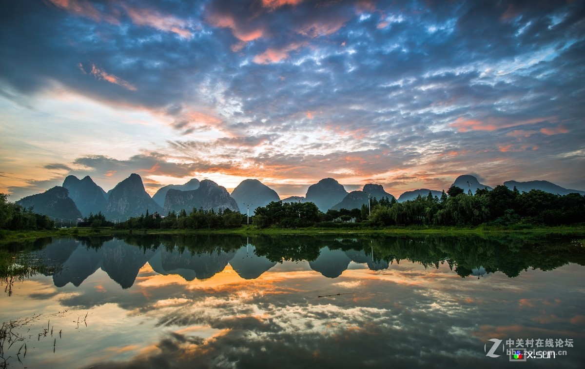 桂林都督山晚霞