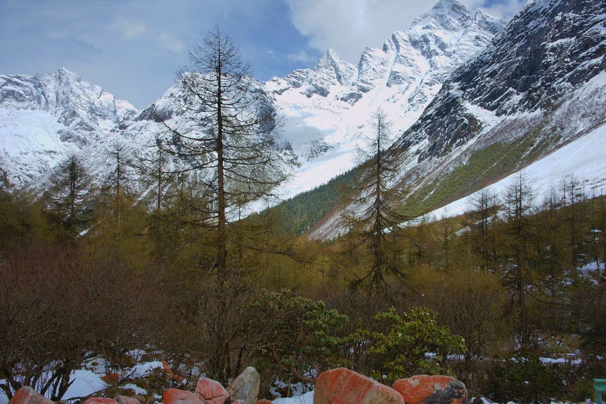 五月的雪山（四川毕棚沟）