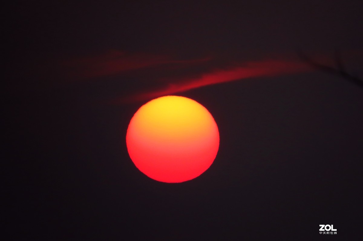 下班路上随手拍：初春之夕阳西下……