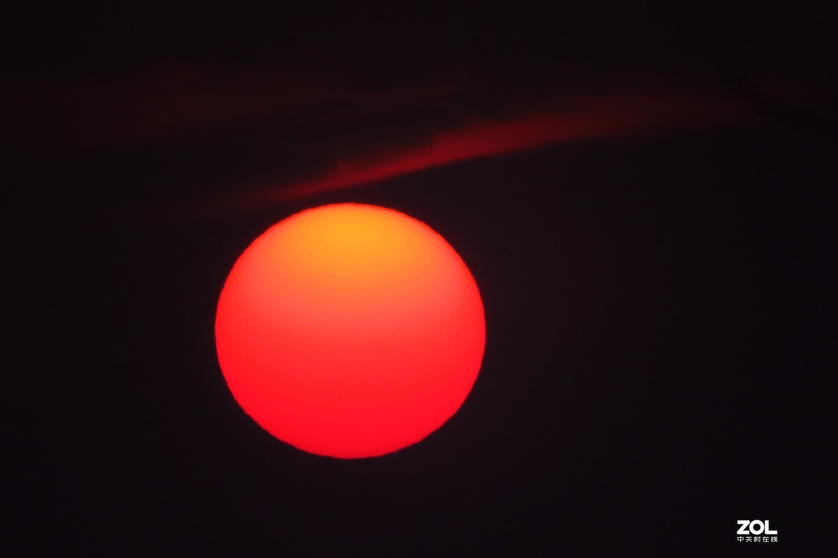 下班路上随手拍：初春之夕阳西下……