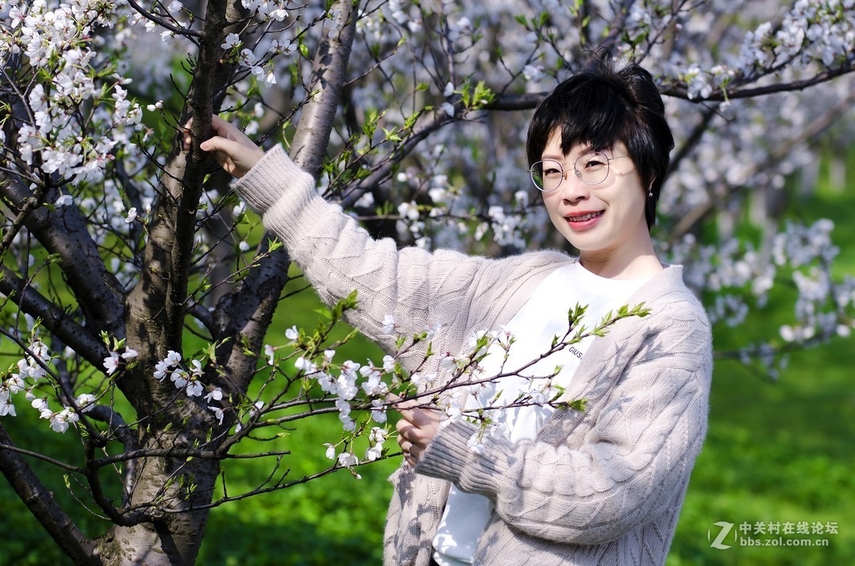 春花烂漫映伊人