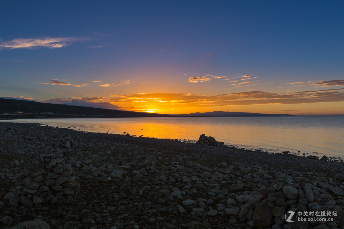 青海湖黑马河日落