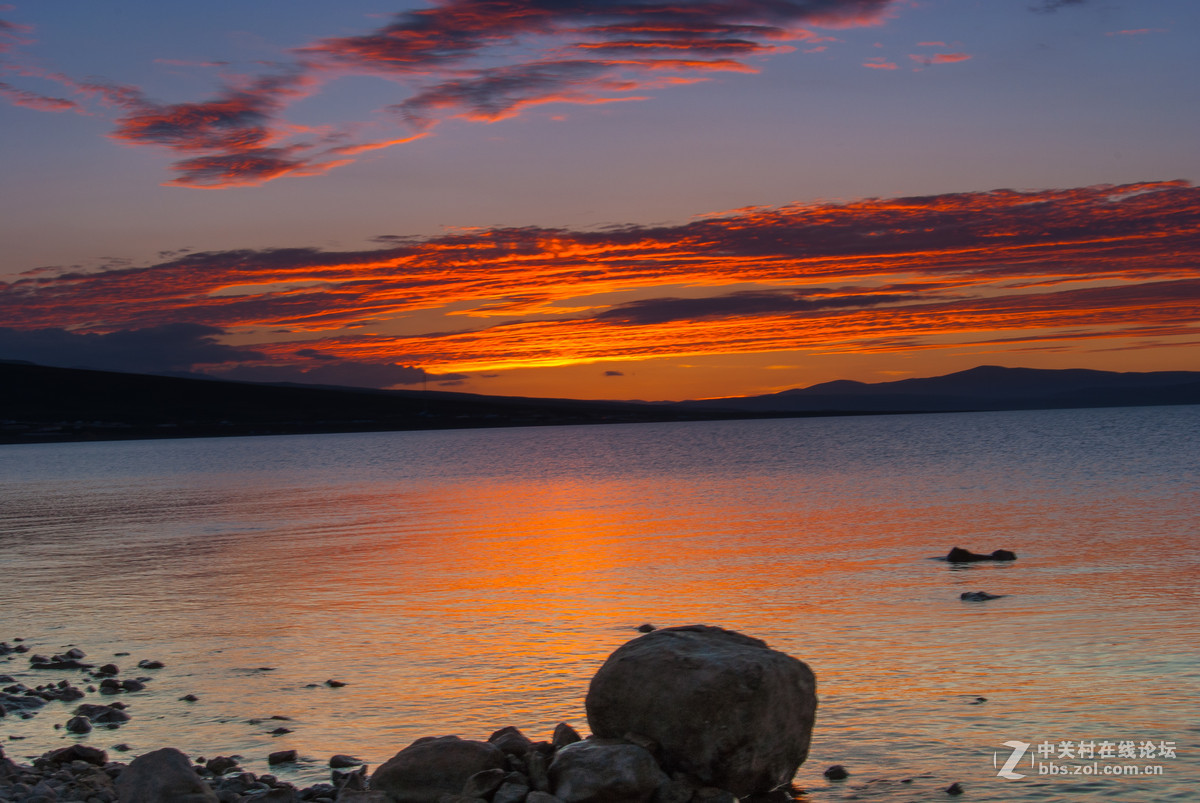 青海湖黑马河日落