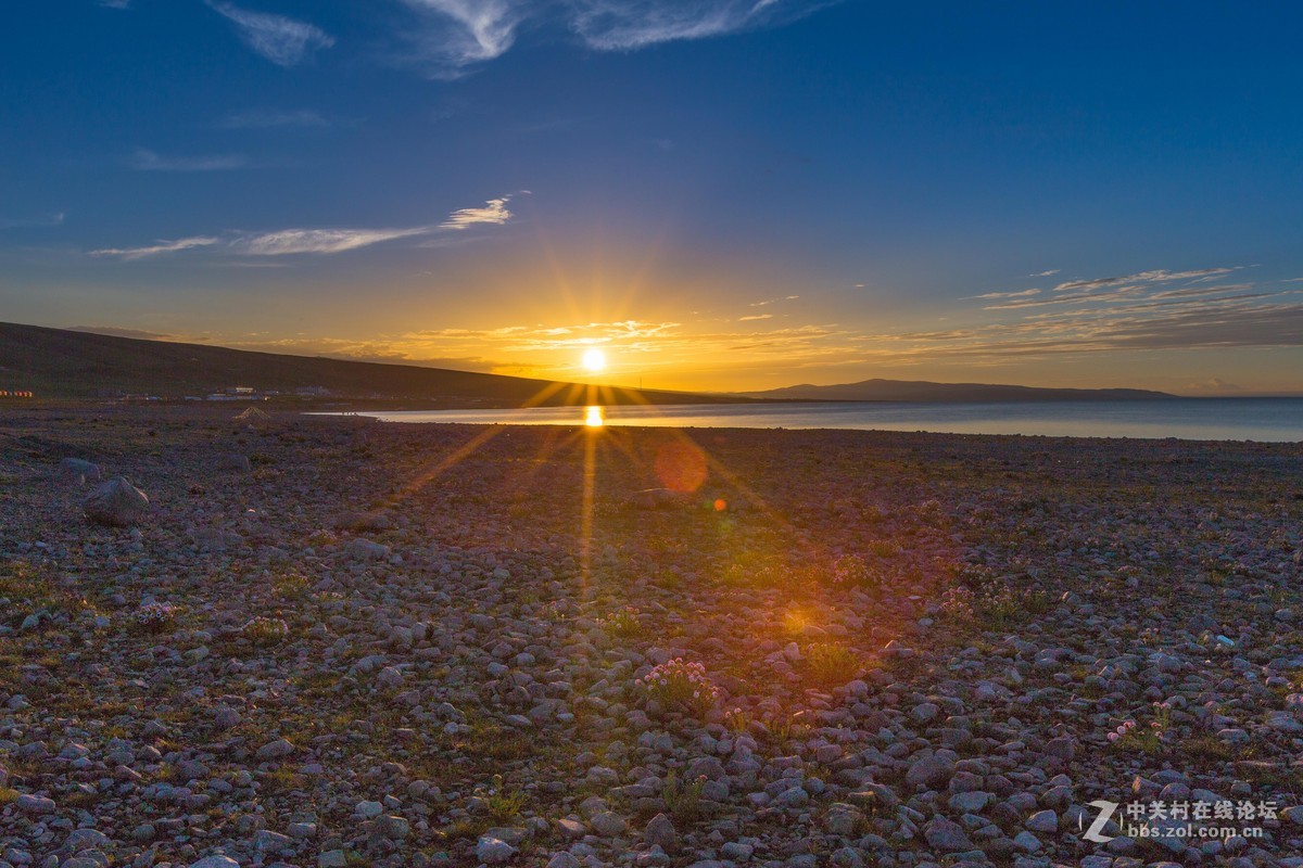 青海湖黑马河日落