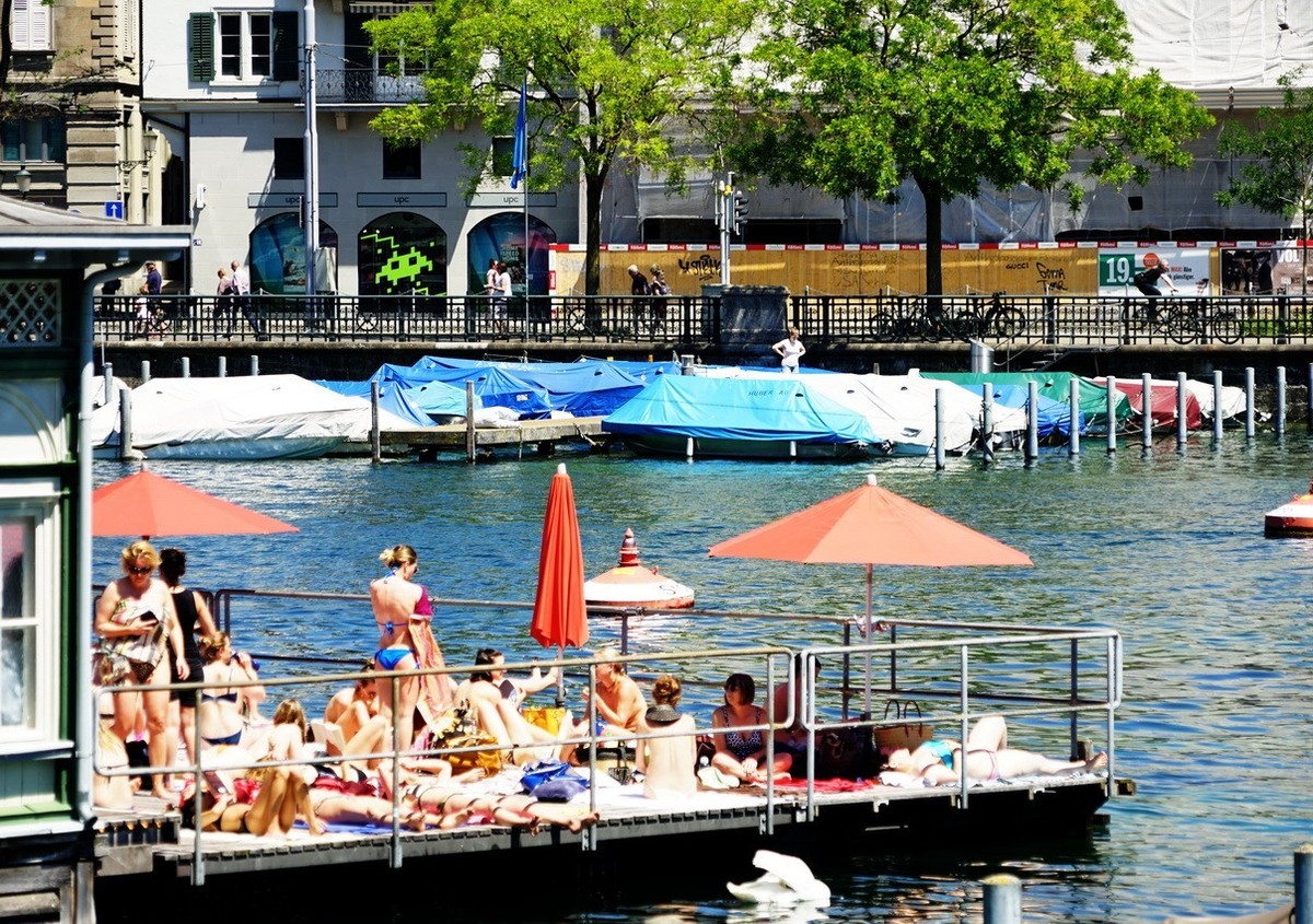 2019-06-02 瑞士旅行记录：阳光下的利马特河（zurich）