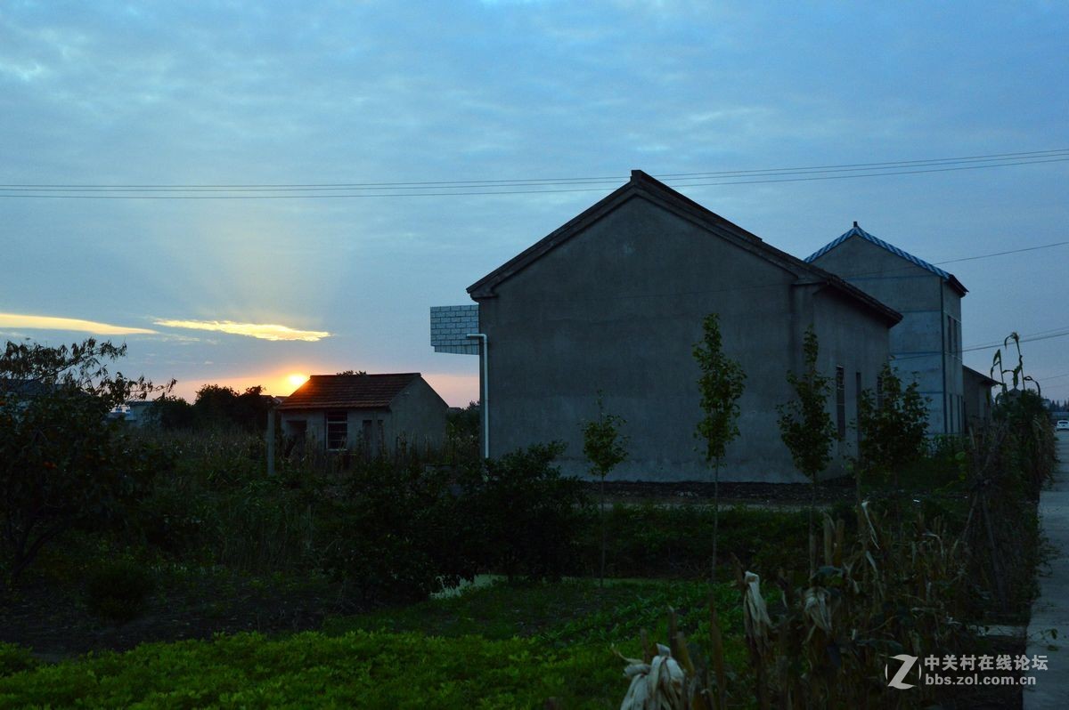 江苏乡村傍晚风光摄影