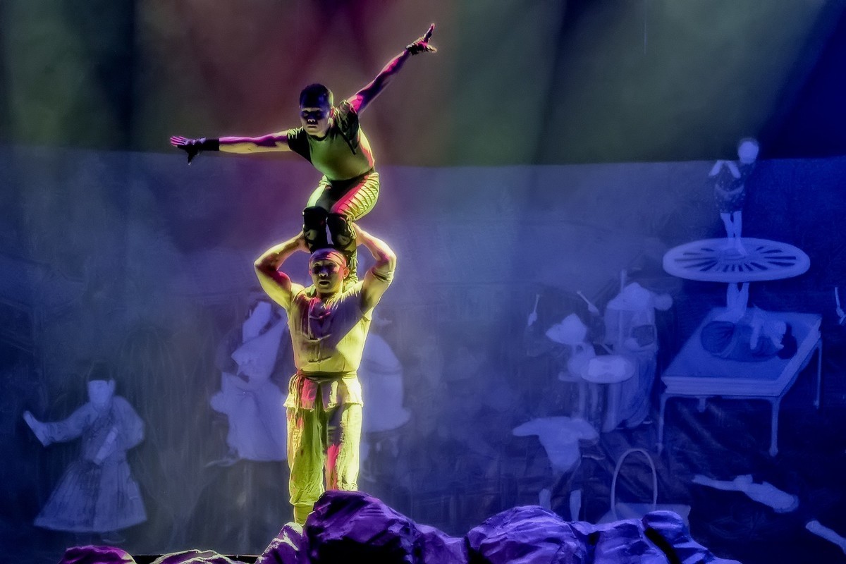 舞台摄影杂技技巧表演