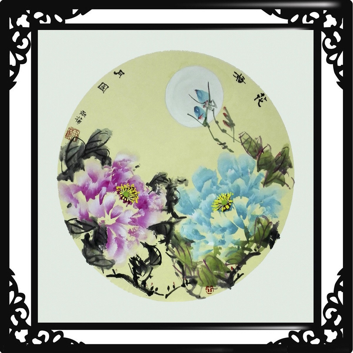 雨荷老师斗方小品欣赏
