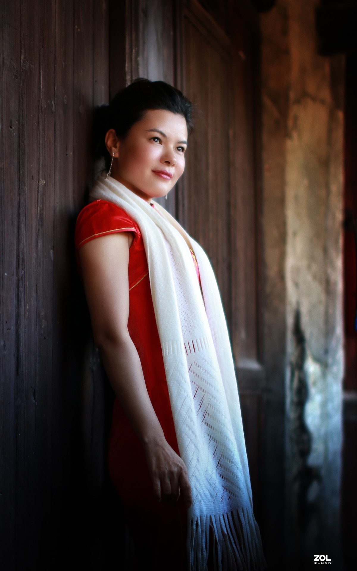 蓝屋土楼旗袍人像