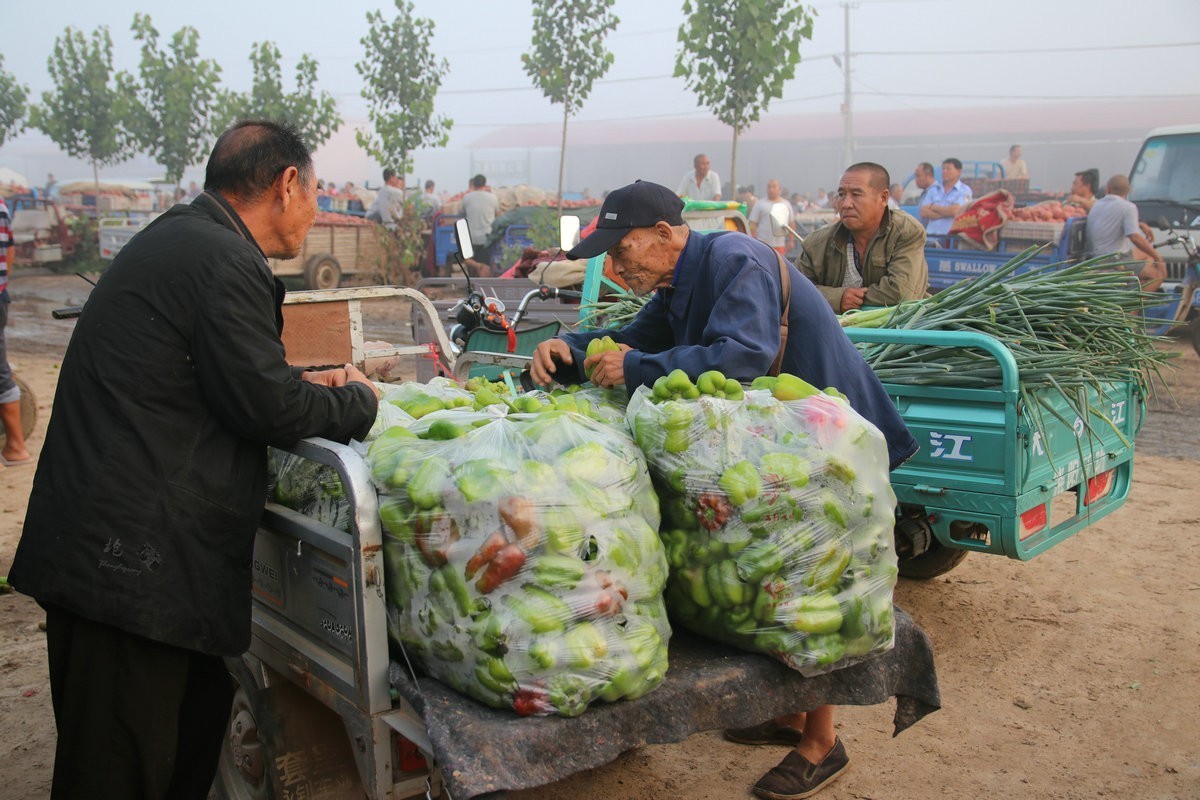 瓜菜交易市场纪实