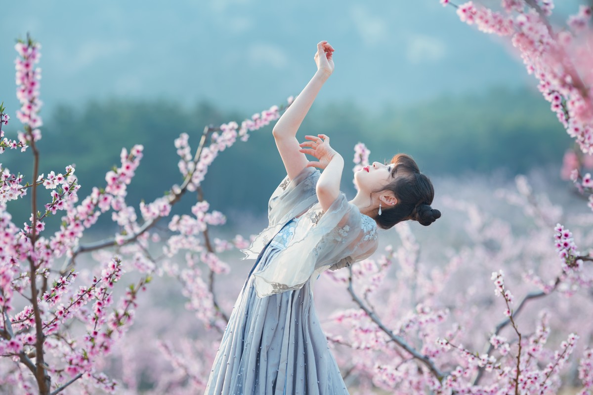 人面桃花相映红