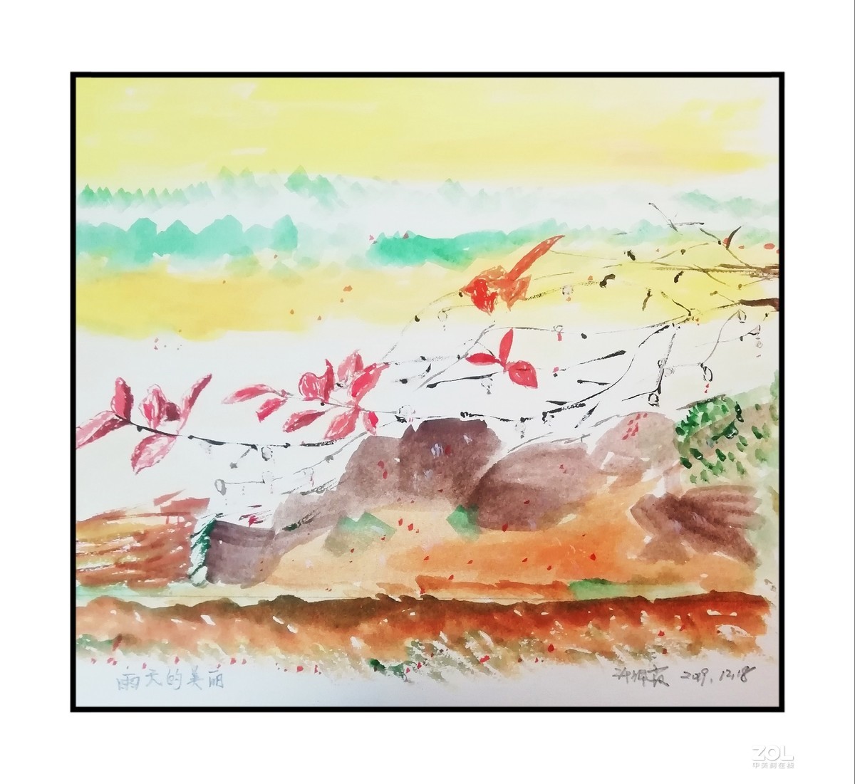 画画习作＜抗疫期间只能待家学学画画＞