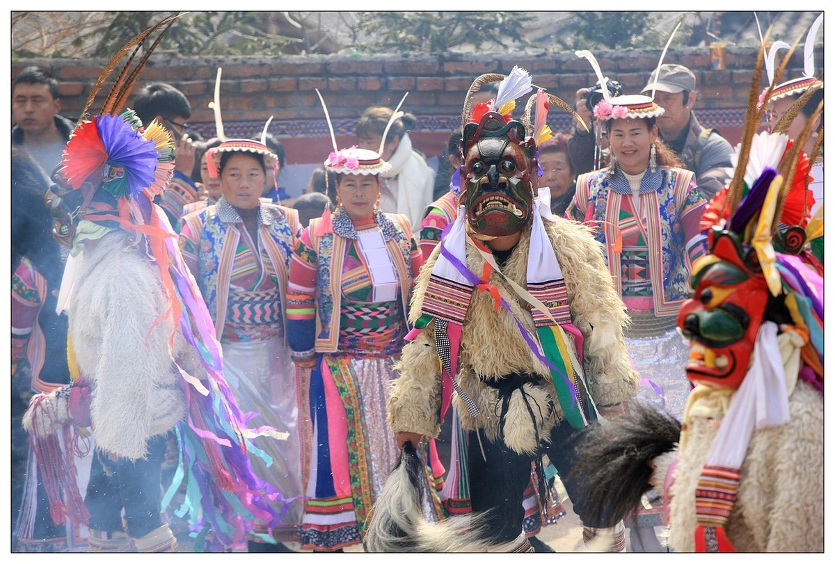 人文纪实四川平武白马藏族过年跳曹盖十四