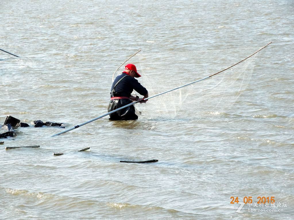 松花江边网鱼