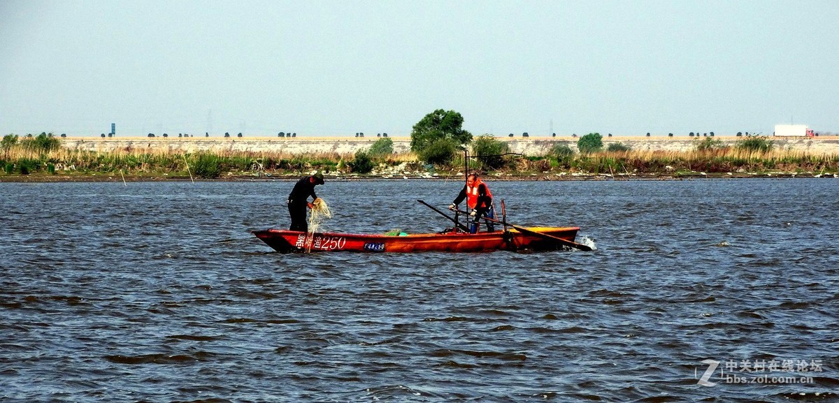 松花江边网鱼