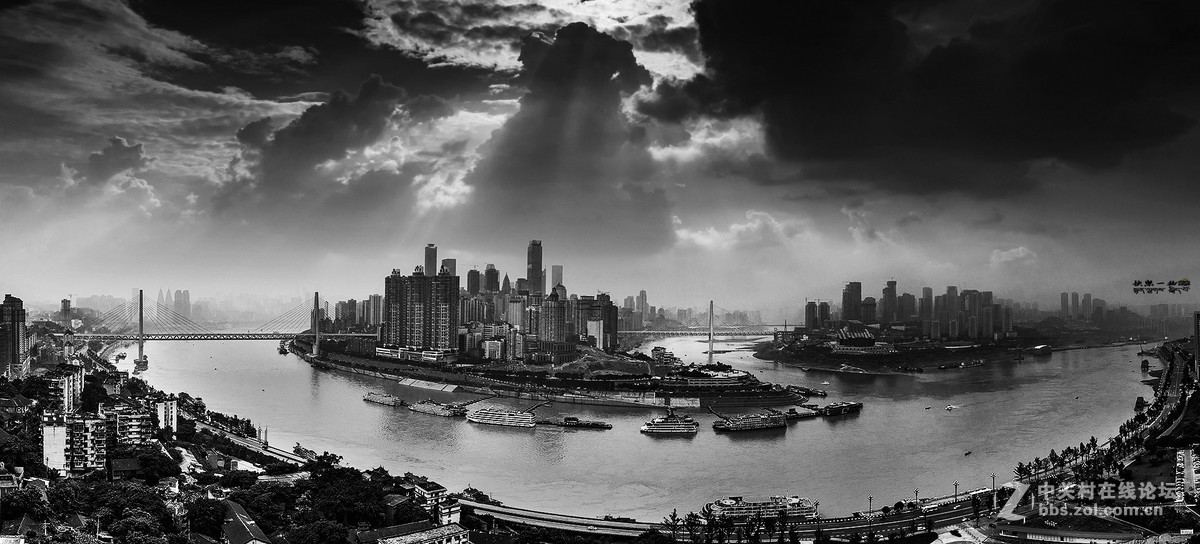 重庆渝中半岛黑白记忆