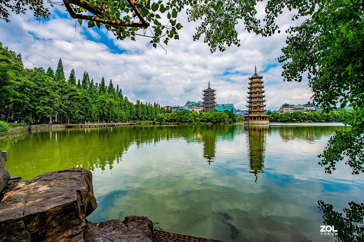 桂林杉湖风光风景
