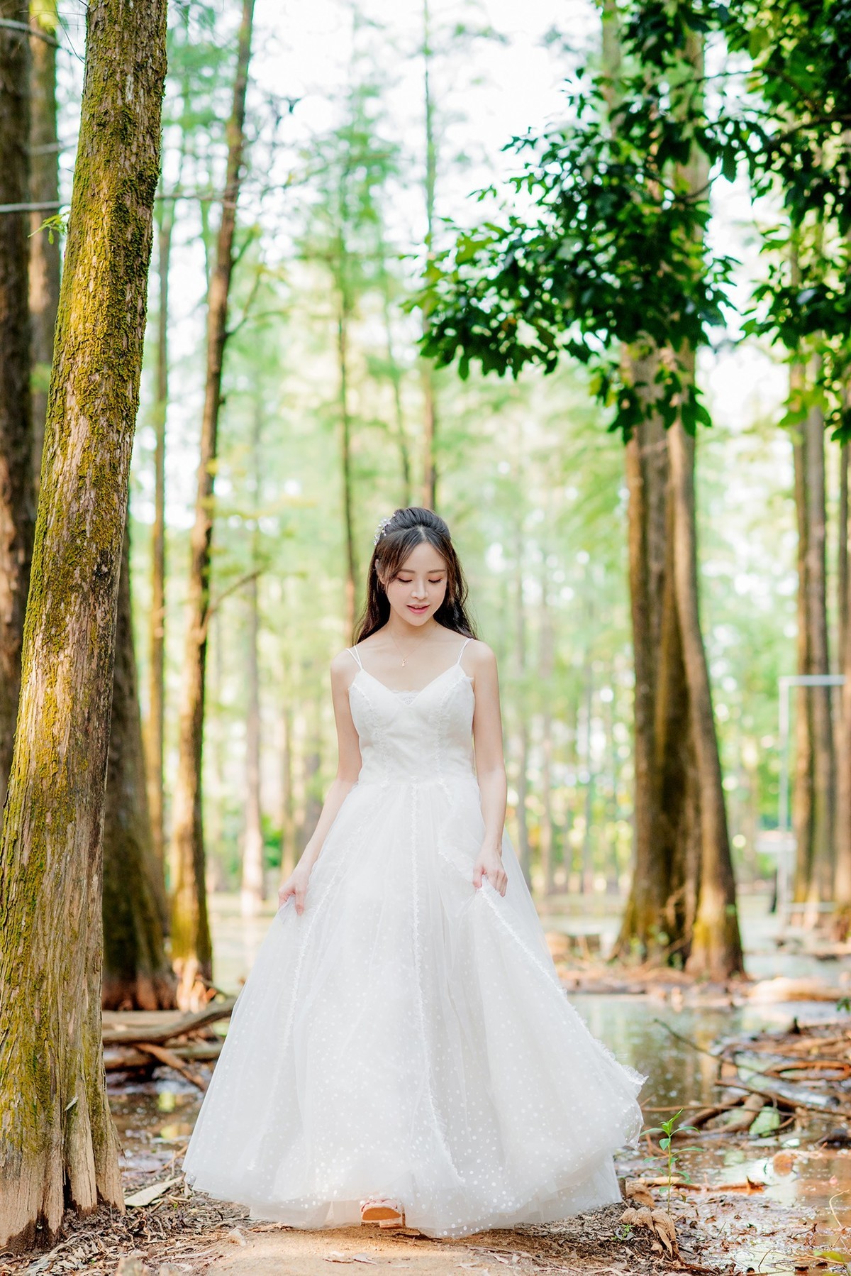 森系，轻纱裙写真。
