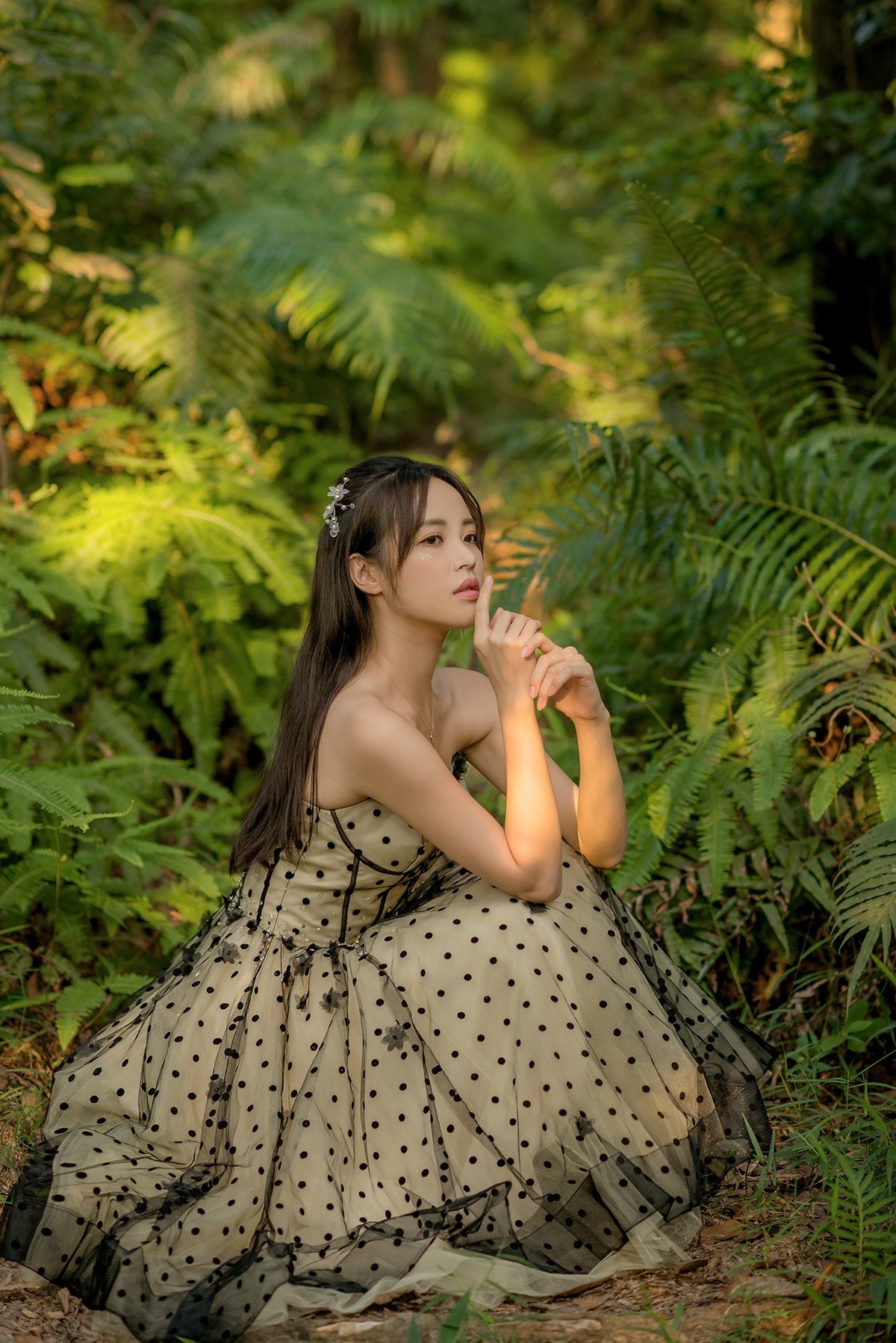 森系，轻纱裙写真。