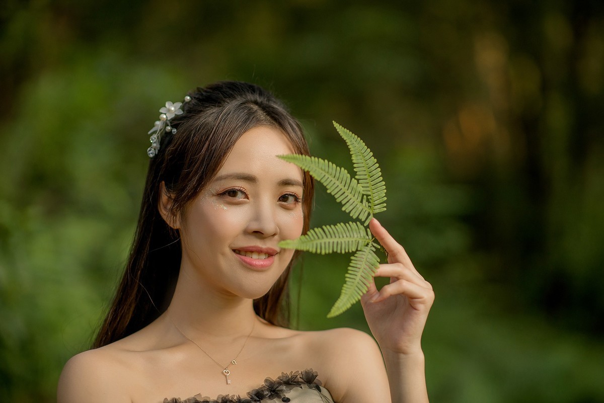 森系，轻纱裙写真。