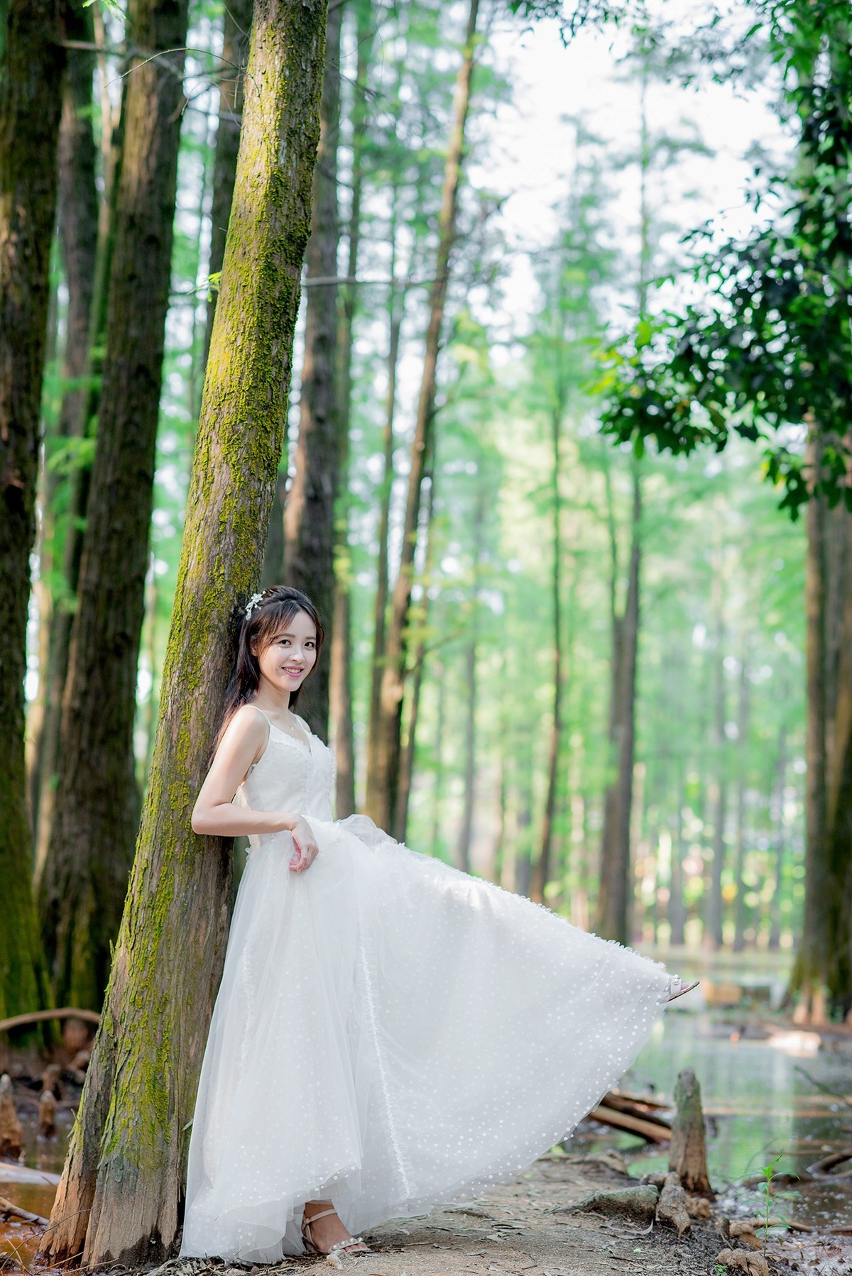 森系，轻纱裙写真。