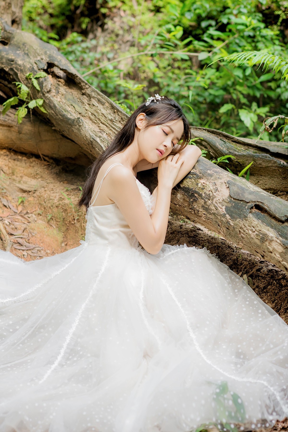 森系，轻纱裙写真。
