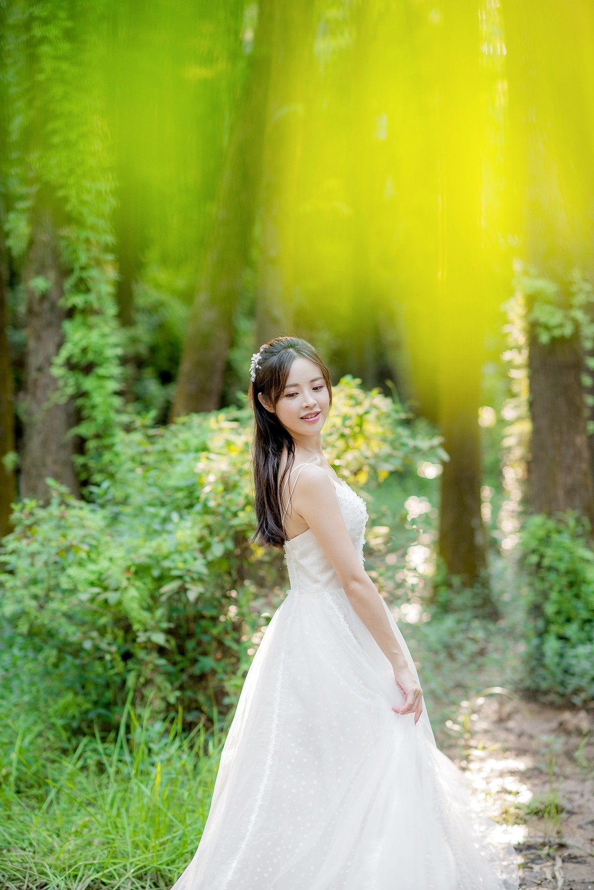 森系，轻纱裙写真。