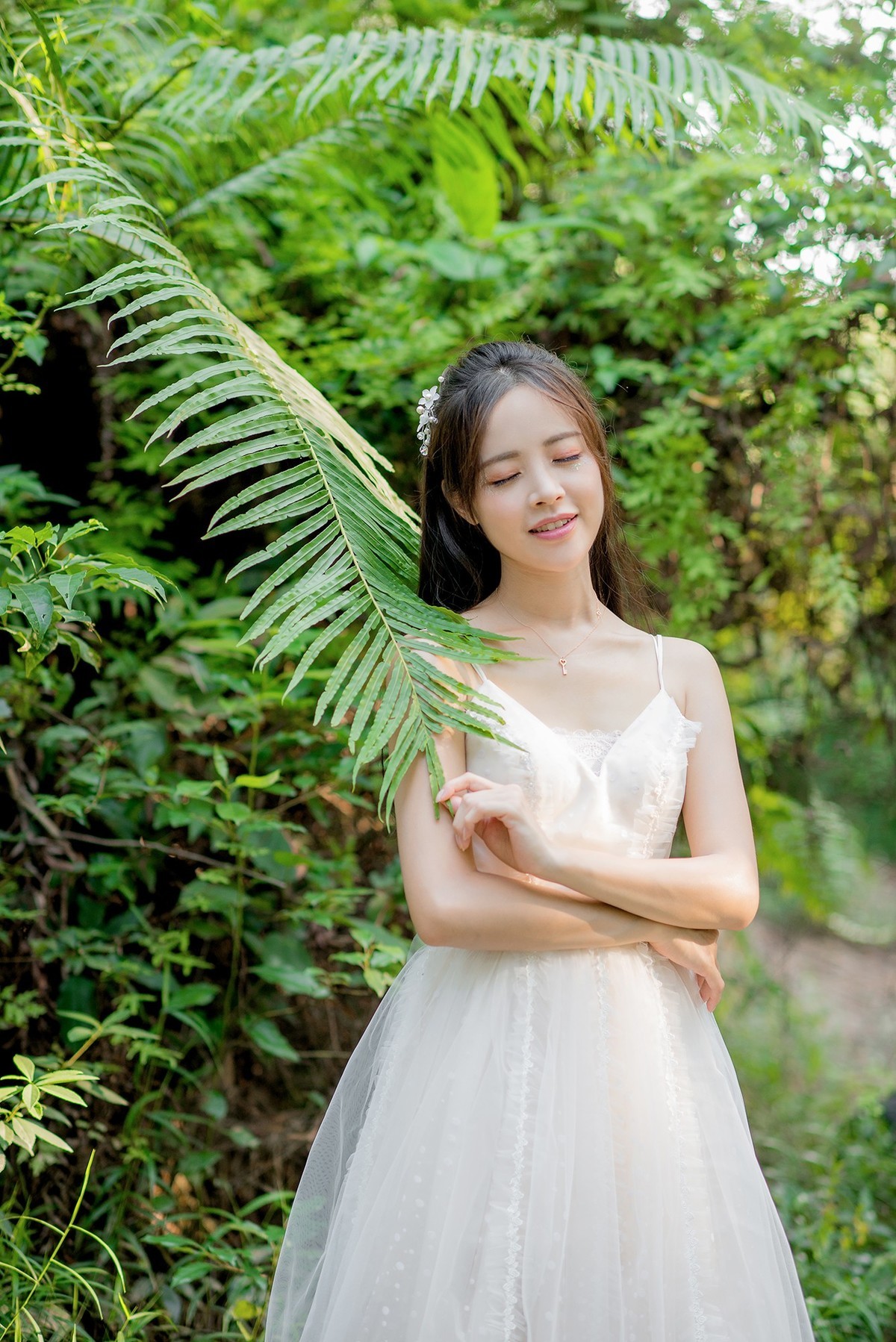 森系，轻纱裙写真。