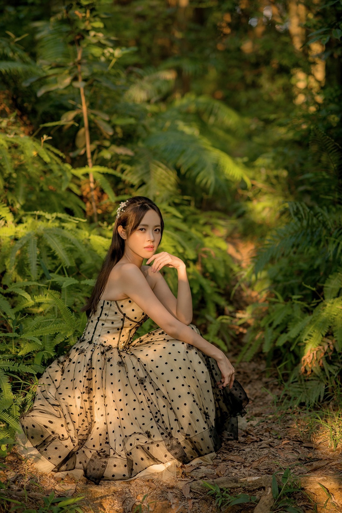 森系，轻纱裙写真。