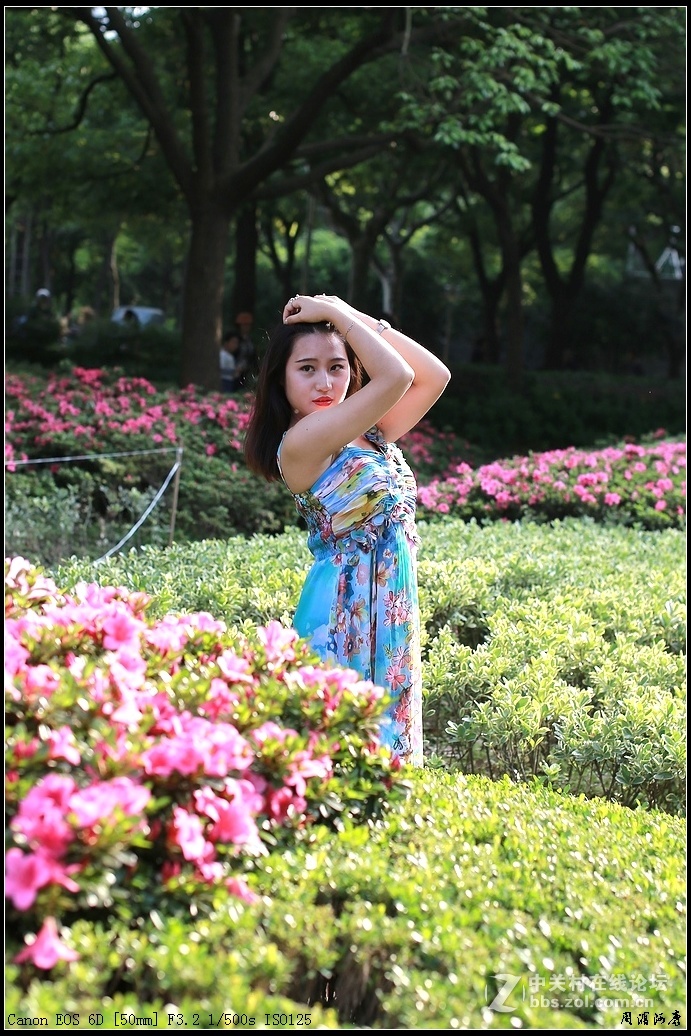 百万模特网上海徐家汇公园拍摄活动花裙妹妹徐薇