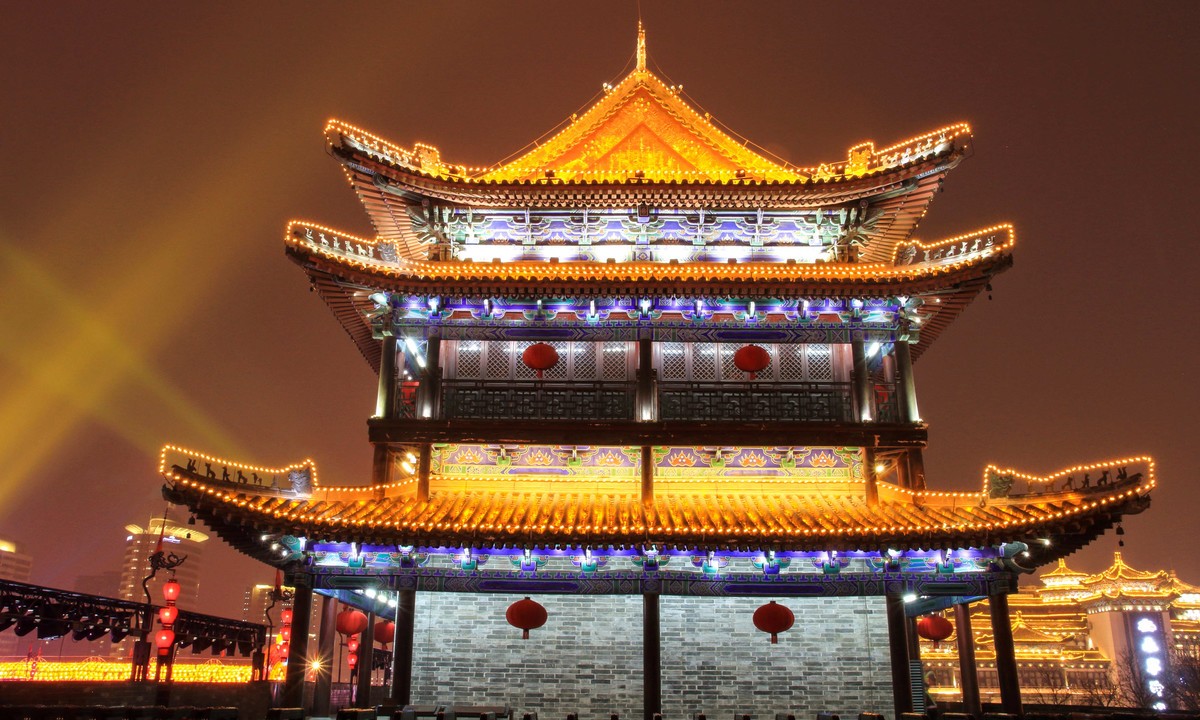 魅力四射再发一组西安城墙灯会夜景