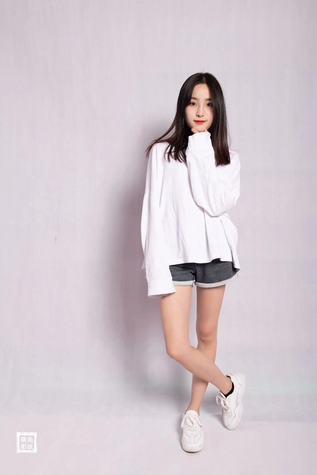 棚拍 播音专业大二学生