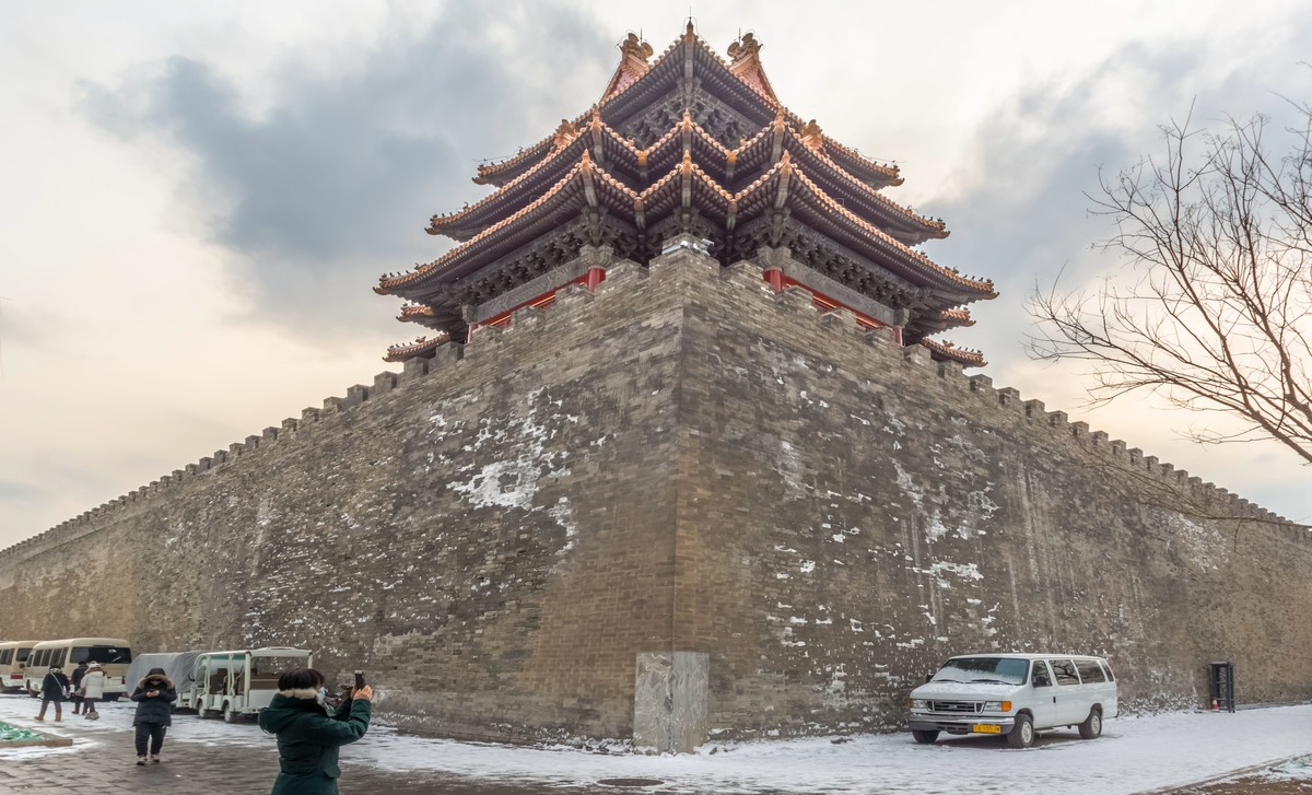 故宮角樓神武門雪景201902127