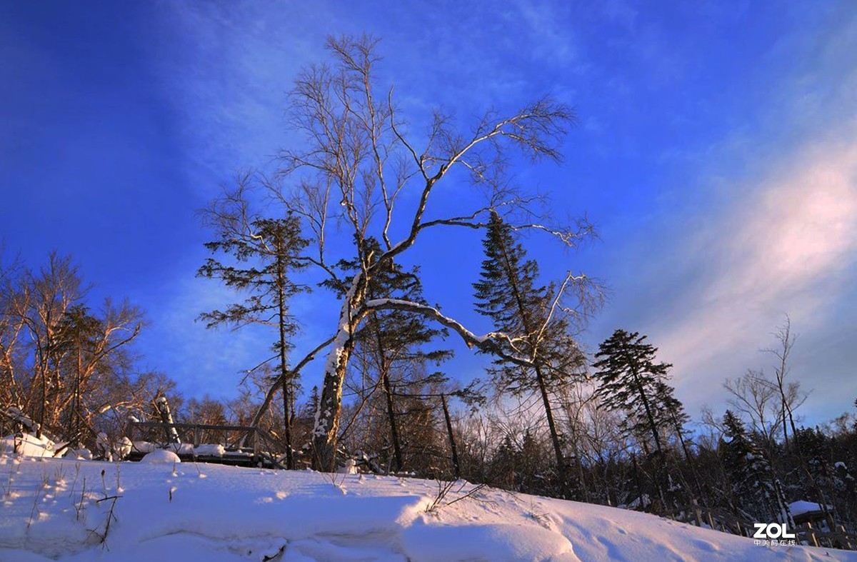 老片——雪路日落时
