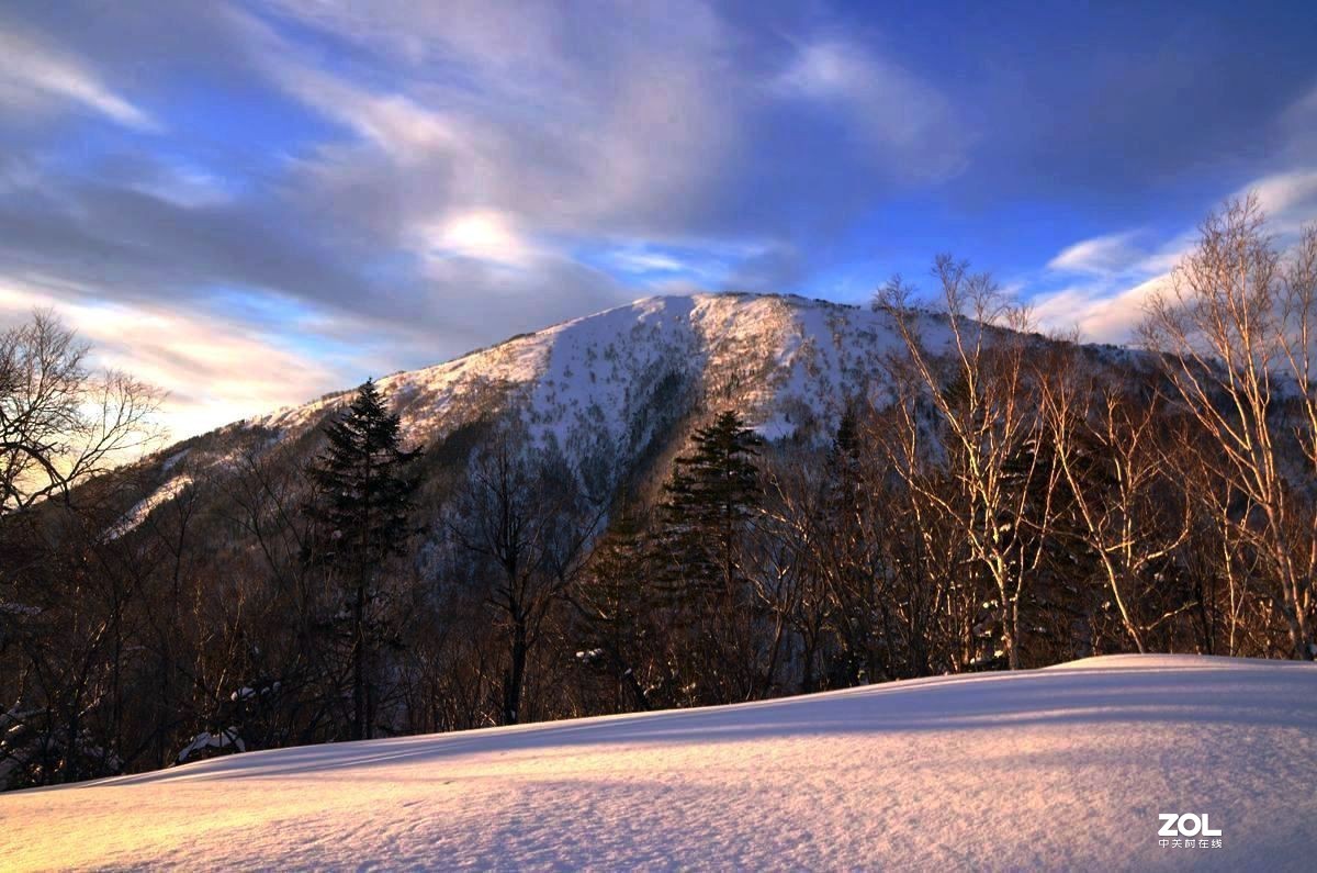 老片——雪路日落时