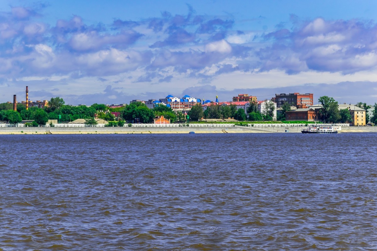黑河黑龙江岸 隔江遥看海兰泡