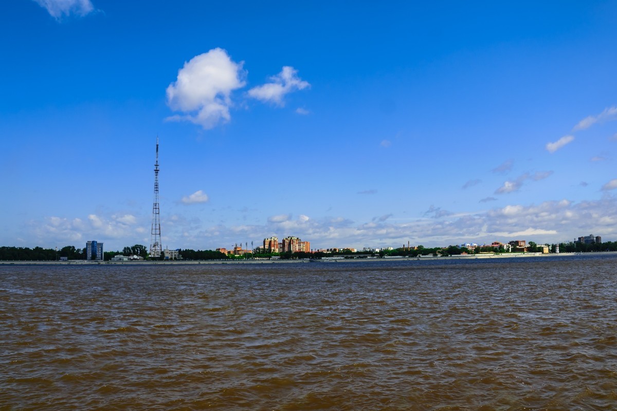 黑河黑龙江岸 隔江遥看海兰泡