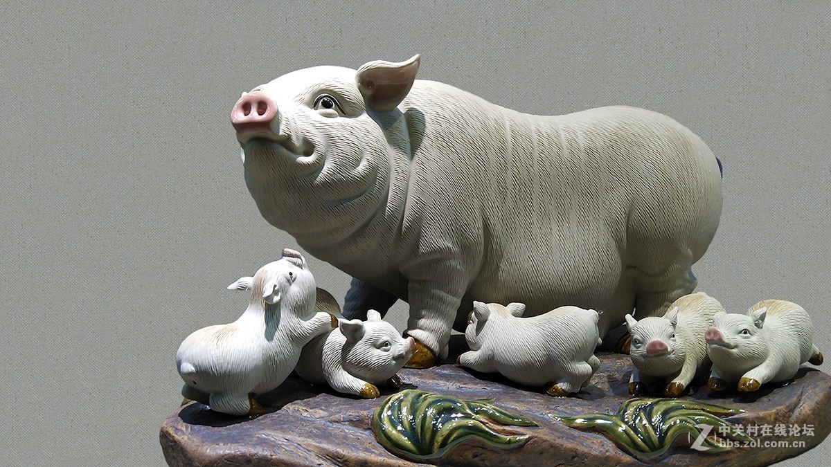 2019年手机【11】---石湾公仔－陶猪（三）