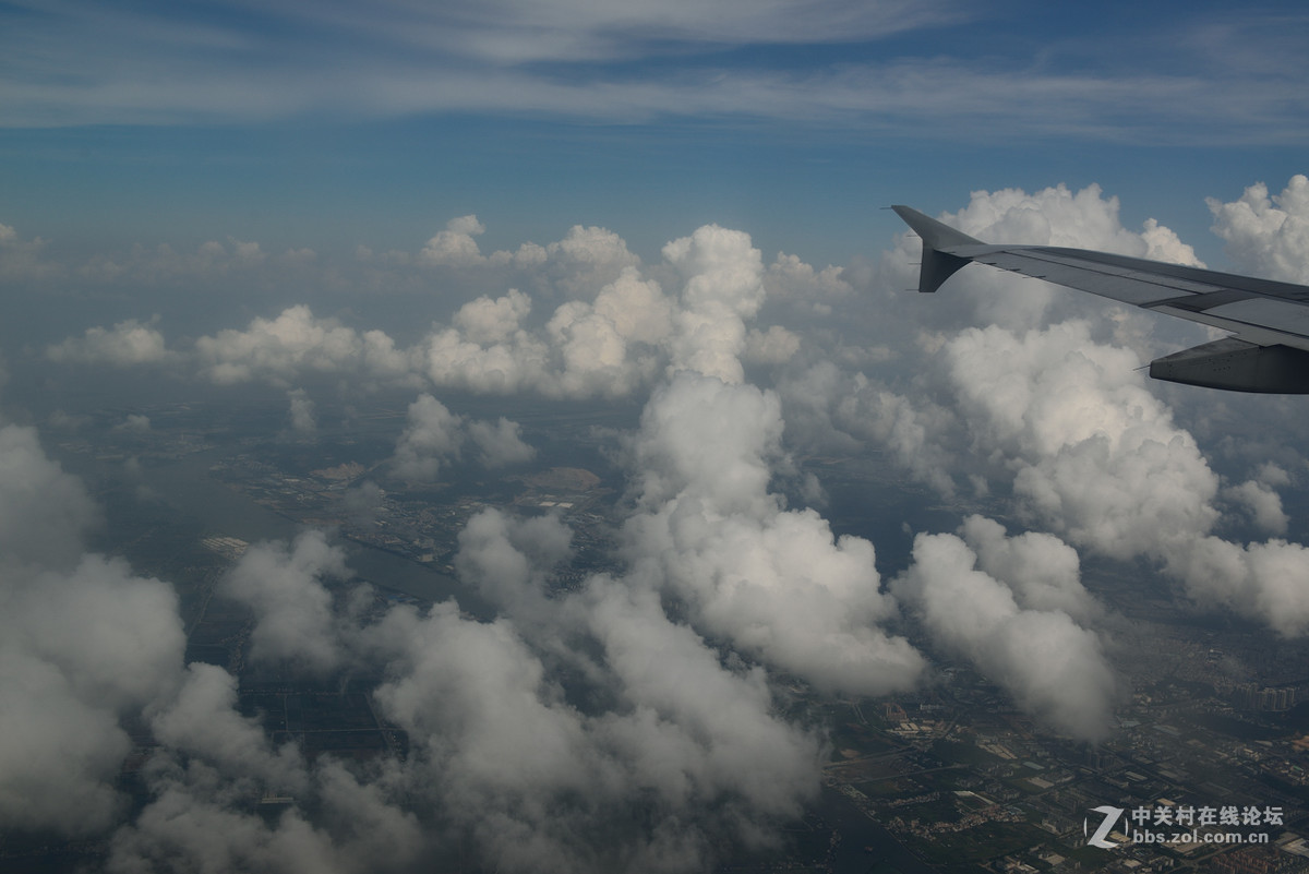 飞机、蓝天、白云------