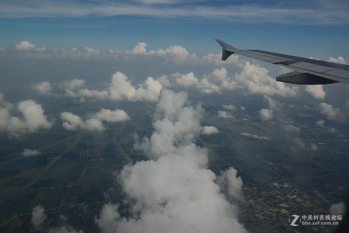 飞机、蓝天、白云------