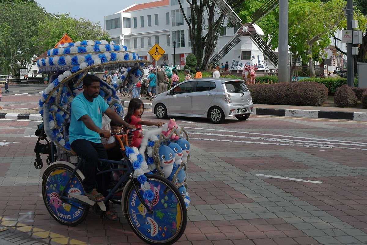 马来西亚·马六甲·叮当车与西瓜汁