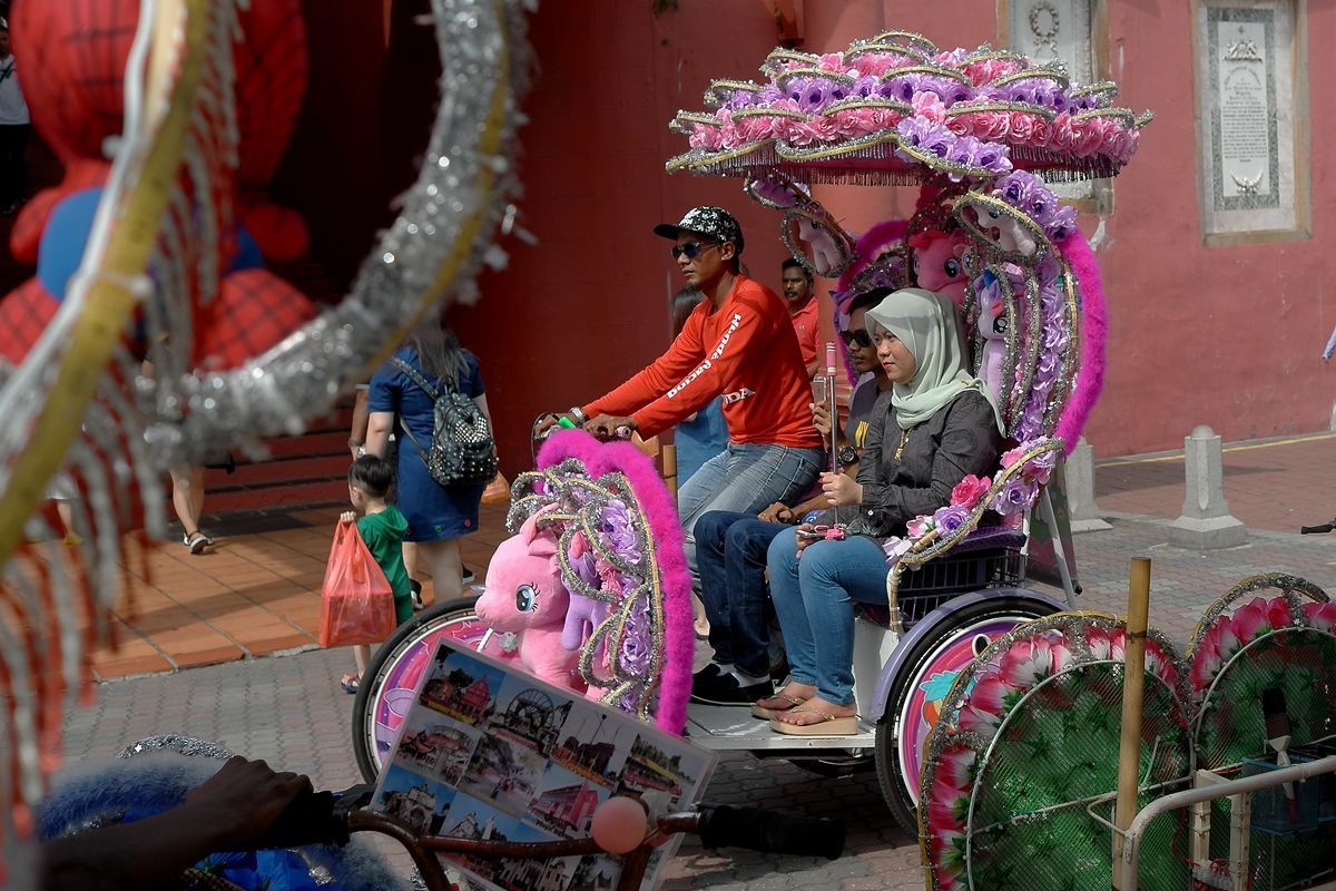 马来西亚·马六甲·叮当车与西瓜汁