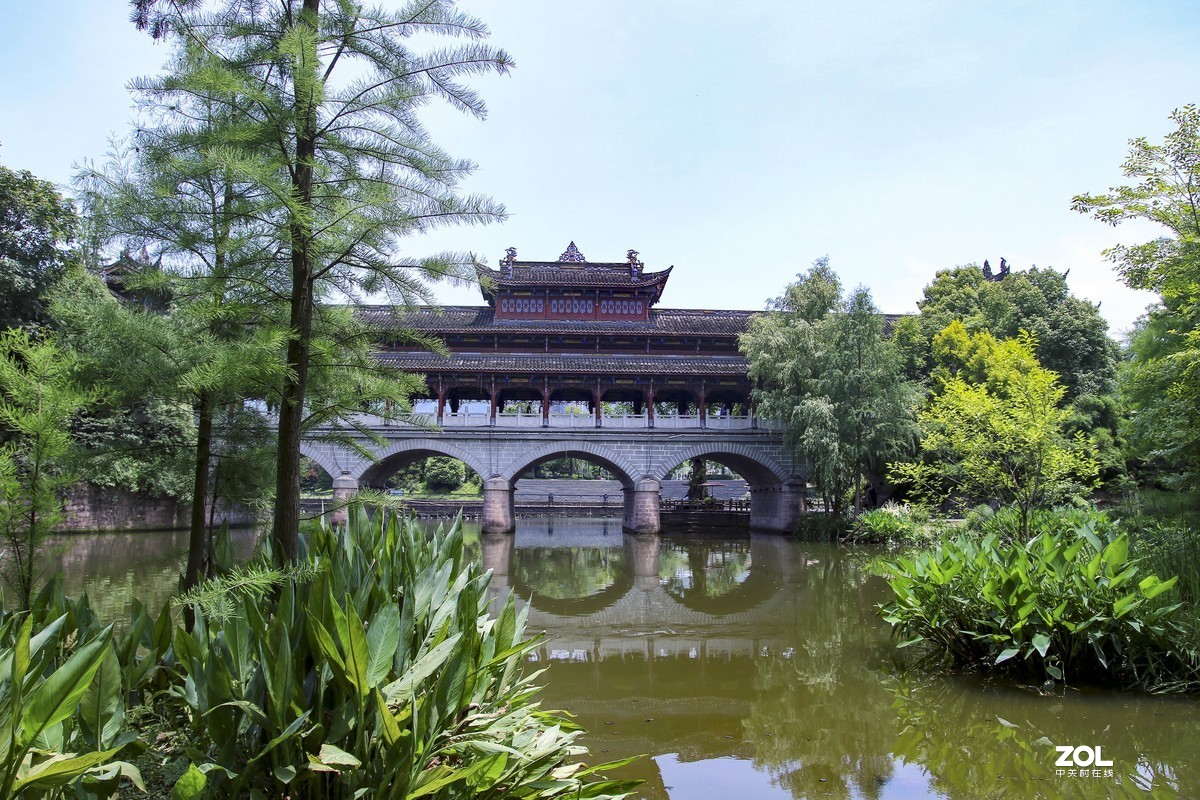 观音塘湿地公园状元桥图片