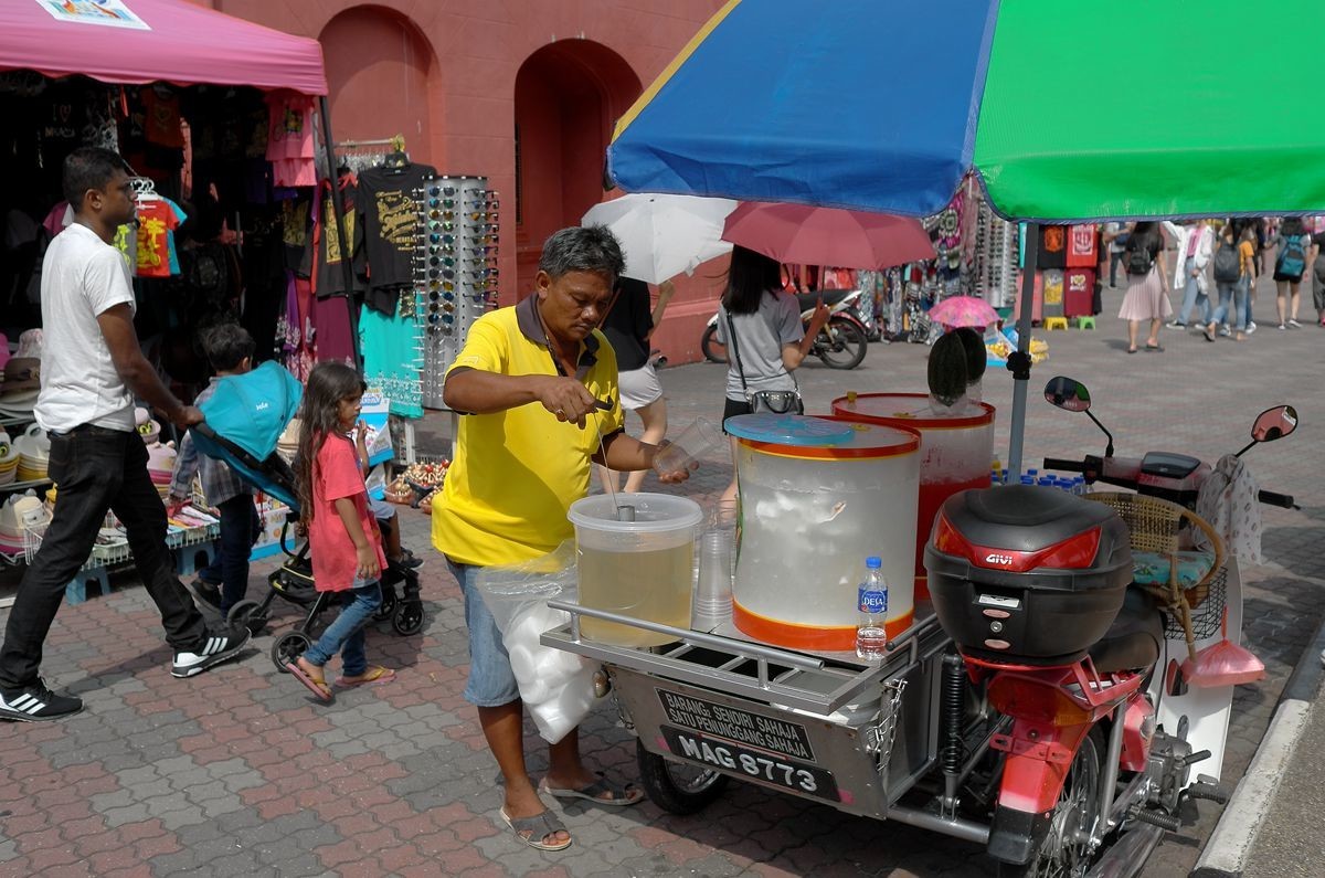 马来西亚·马六甲·叮当车与西瓜汁