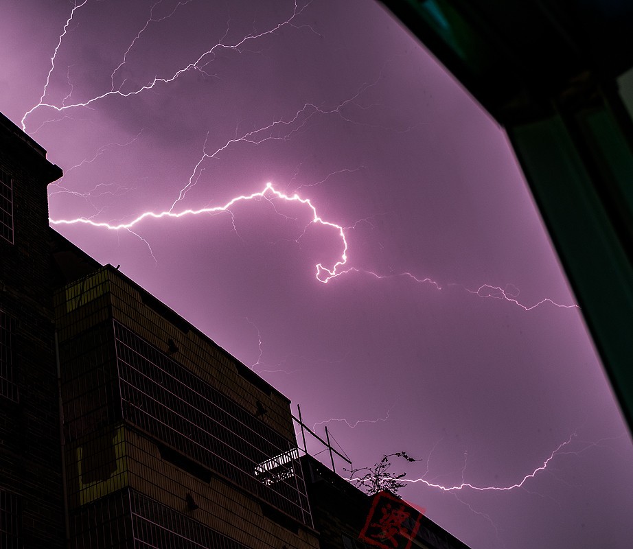 前几天拍的闪电