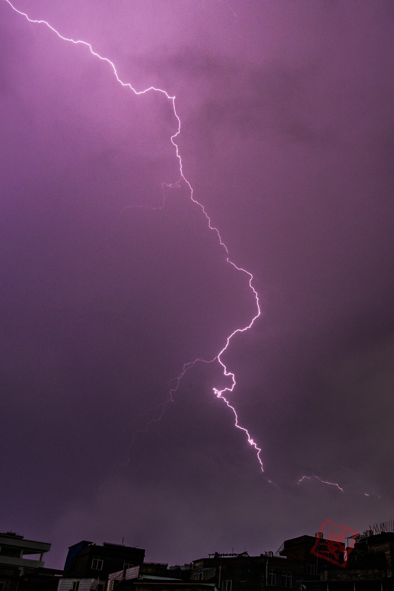 前几天拍的闪电