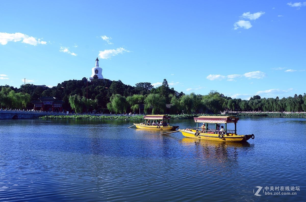 北海公園與故宮角樓風景