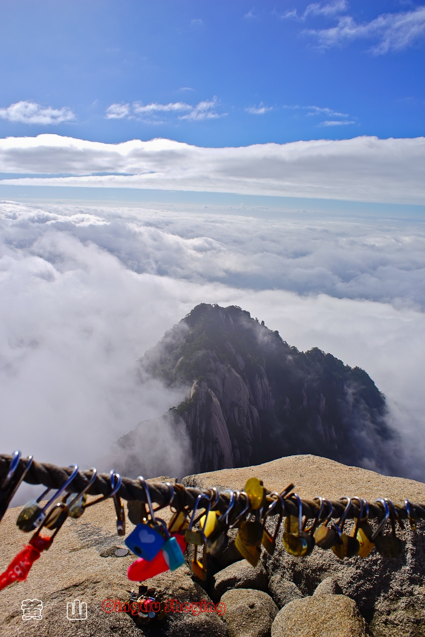 难得一见的黄山佛光