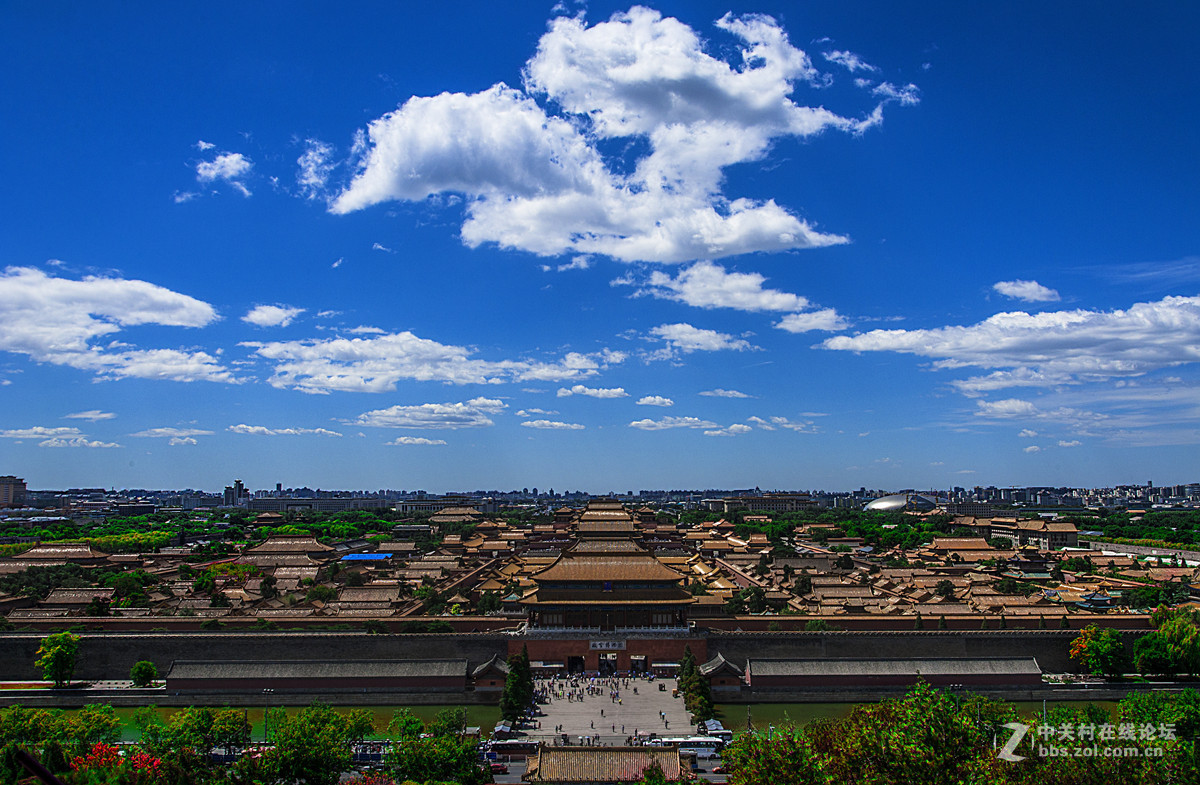 景山上拍北京的东西南北