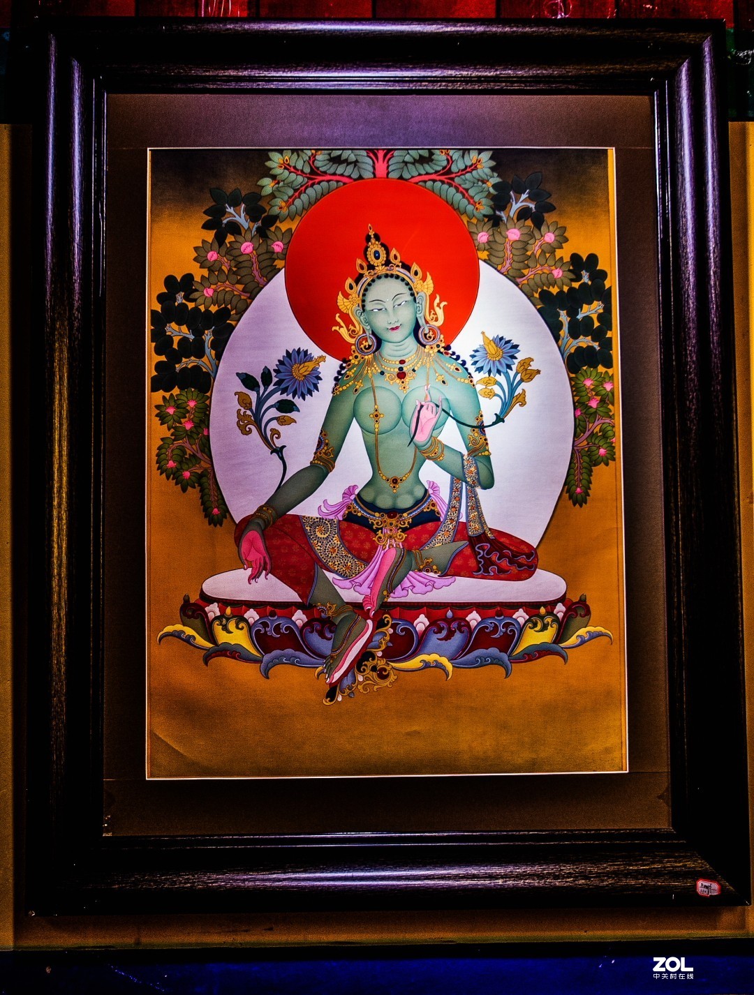 拉萨市罗布林卡公园唐卡拍摄